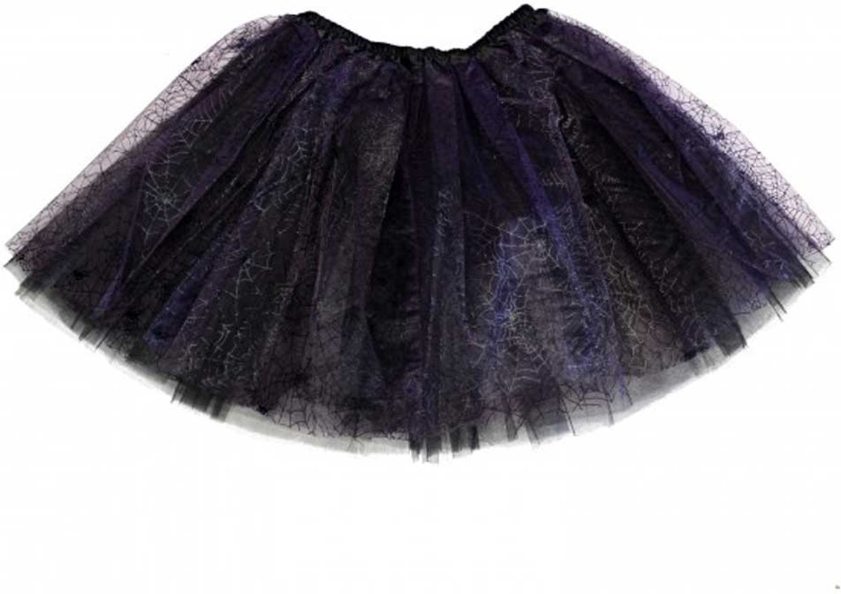 Spinnenweb tutu rok zwart/paars - Kostuum Party Halloween Cosplay - Zacs Alter Ego